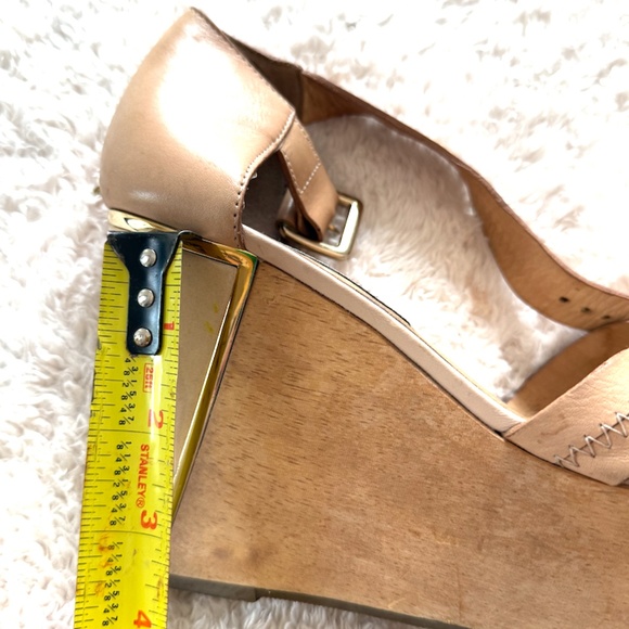 DIANE von FURSTENBERG ALARA Natural Leather Designer Platform Sandal Size 8 - Picture 14 of 15